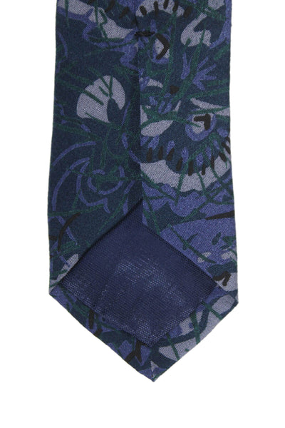 Designer Mens Paisley Print Classic Tie Blue