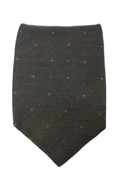 Gierre Mens Spotted Print Classic Tie Brown