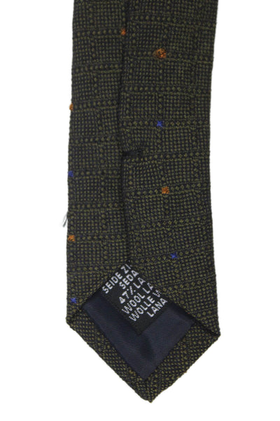 Gierre Mens Spotted Print Classic Tie Brown