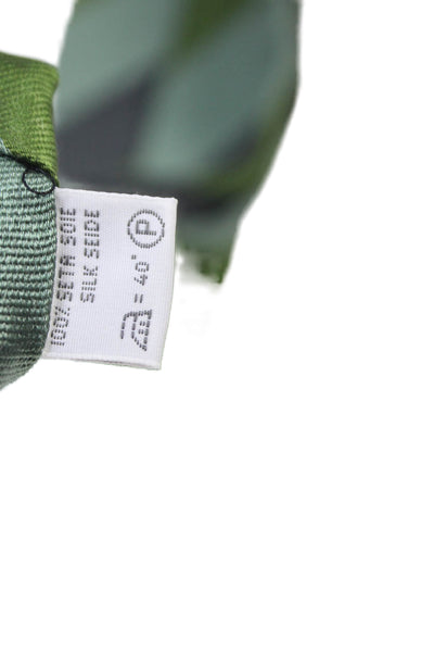 Hilton Mens Silk Striped Print Classic Tie Green