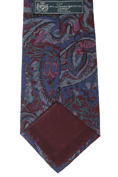 Designer Mens Silk Paisley Print Classic Tie Multicolor