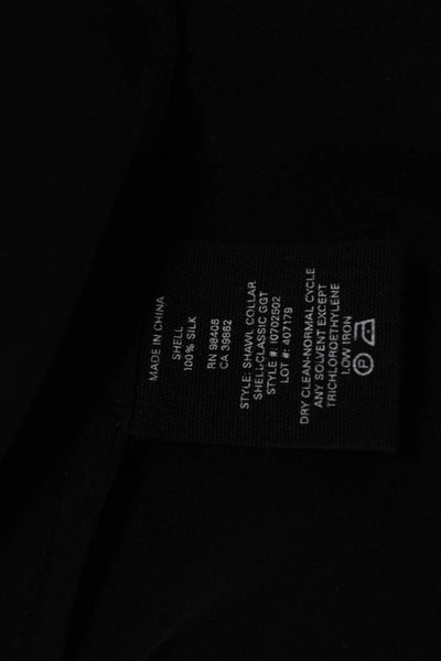 Theory Womens Basic Silk V Neck Sleeveless Blouse Black Size M