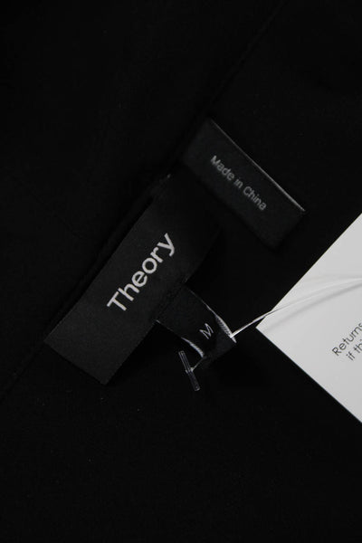 Theory Womens Basic Silk V Neck Sleeveless Blouse Black Size M