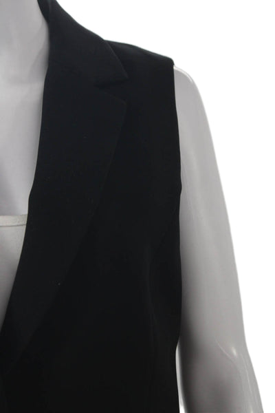 Luisa Spagnoli Womens Black Sleeveless Pantsuit Buttoned Size 42