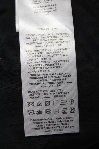 Luisa Spagnoli Womens Black Sleeveless Pantsuit Buttoned Size 42