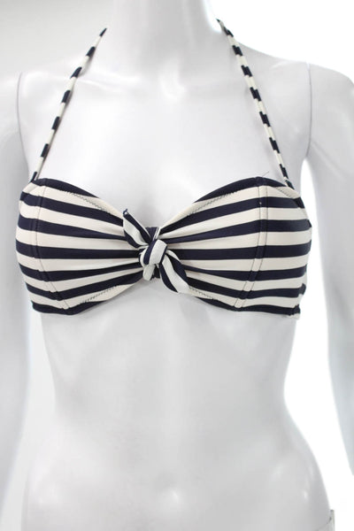 J Crew Women Striped White Polyester Bikini Size XS
