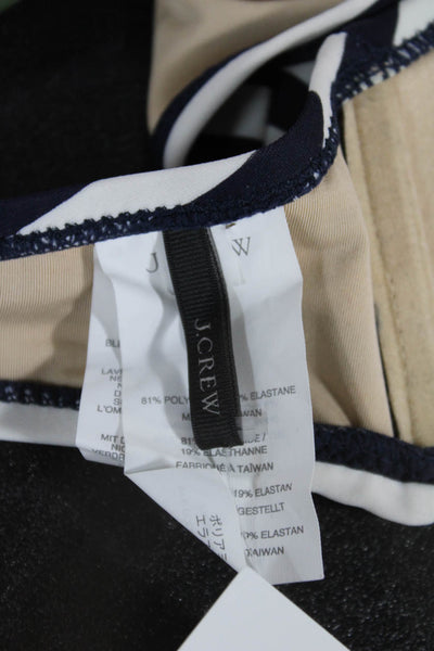 J Crew Women Striped White Polyester Bikini Size XS