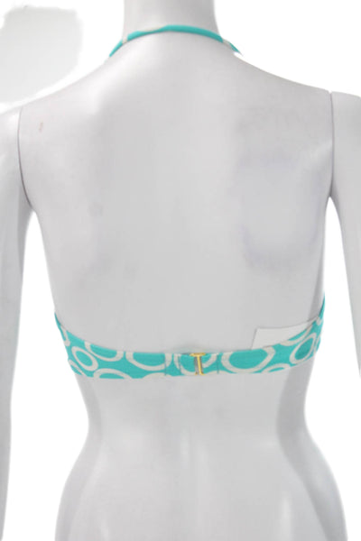 J Crew Womens Blue Geometric Nylon Bikini Size S