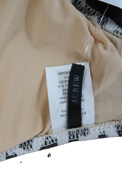J Crew Women White Animal Print Polyester Bikini Top Size S