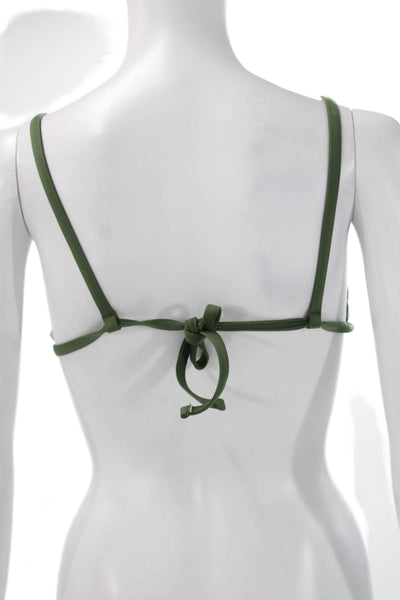 J Crew Women Bikini Solid Green Nylon Size XS
