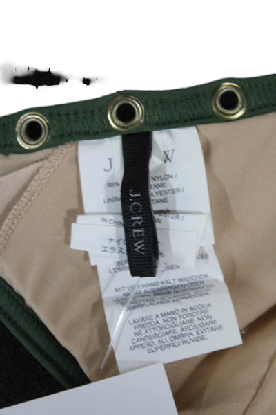 J Crew Women Bikini Solid Green Nylon Size XS