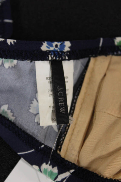 J Crew Womens Bikini Top Blue Floral Swimwear Size XS