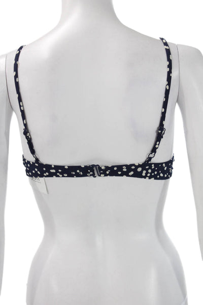 J Crew Women Bikini Spotted Blue Nylon Size S