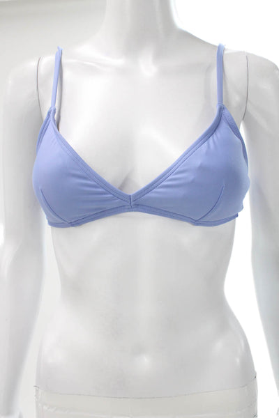 J Crew Womens Bikini Top Blue Polyamide Solid Size S
