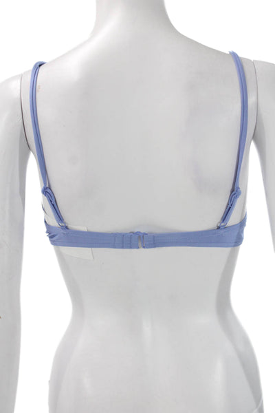 J Crew Womens Bikini Top Blue Polyamide Solid Size S