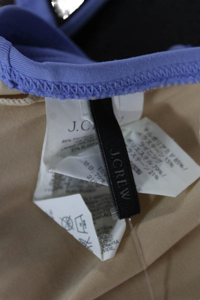 J Crew Womens Bikini Top Blue Polyamide Solid Size S