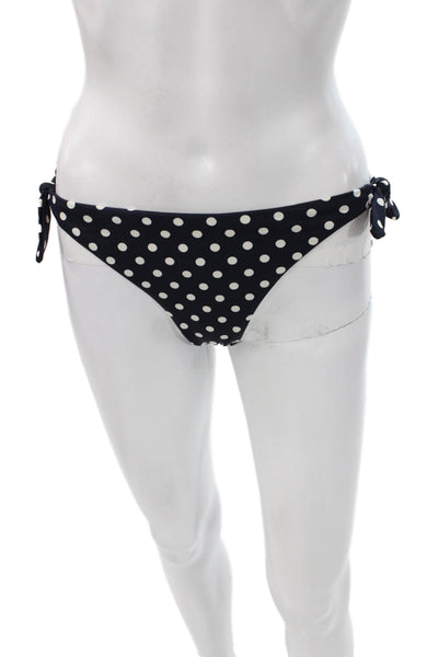 J Crew Women Swim Bottom Polka Dot Blue Nylon Size S