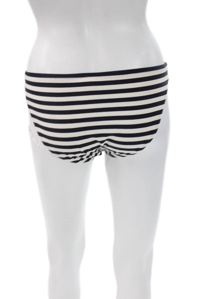 J Crew Womens Striped Black Swim Bottoms Polyamide Size XS