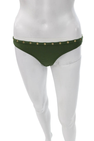 J Crew Womens Swim Bottoms Green Nylon Solid Size S