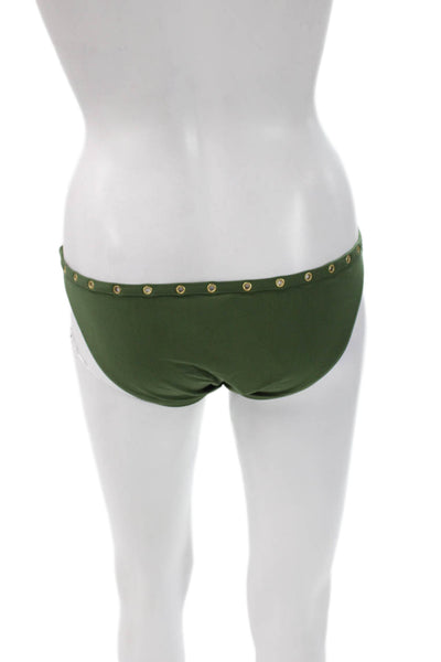 J Crew Womens Swim Bottoms Green Nylon Solid Size S