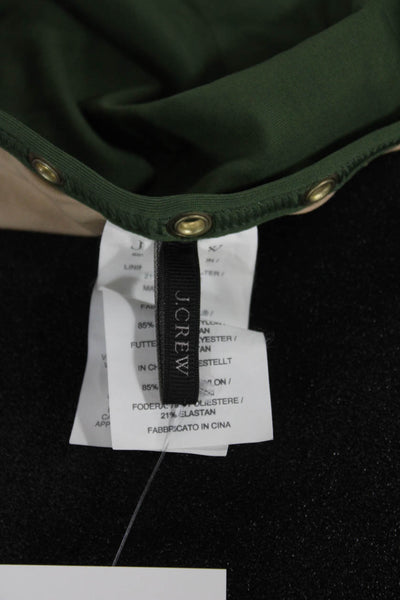 J Crew Womens Swim Bottoms Green Nylon Solid Size S