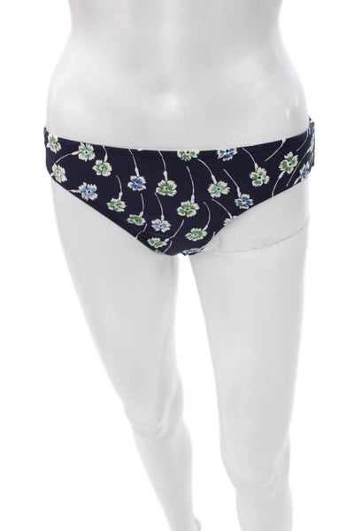 J Crew Women Floral Polyester Swim Bottoms Blue Size XS