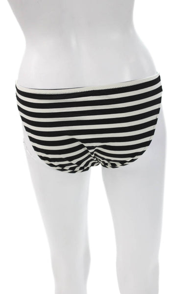 J Crew Women Black Striped Nylon Swim Bottom Size XS