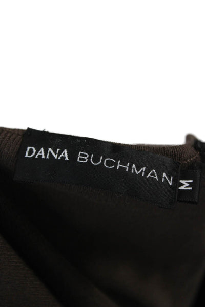 Dana Buchman Women Viscose Brown Basic Tank Scoop Neck Sleeveless Size M