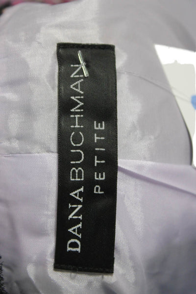 Dana Buchman Womens Basic Jacket Striped Multicolor Wool Button Size 4