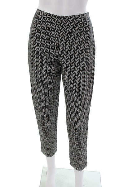 Dana Buchman Womens Cropped Geometric Cotton Pants Multicolor Zip Size 2 Petite