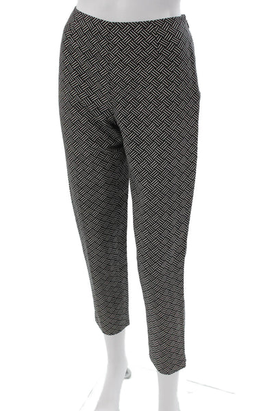Dana Buchman Womens Cropped Geometric Cotton Pants Multicolor Zip Size 2 Petite