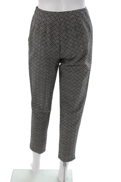 Dana Buchman Womens Cropped Geometric Cotton Pants Multicolor Zip Size 2 Petite