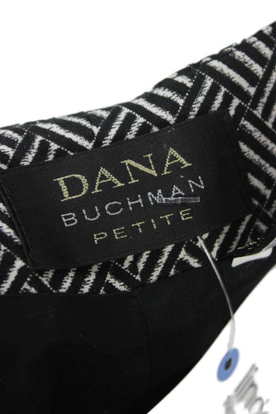 Dana Buchman Womens Cropped Geometric Cotton Pants Multicolor Zip Size 2 Petite