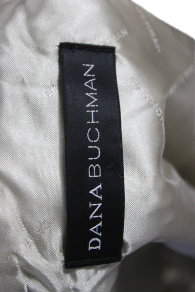 Dana Buchman Womens Basic Leather Animal Print Jacket Beige Size 4