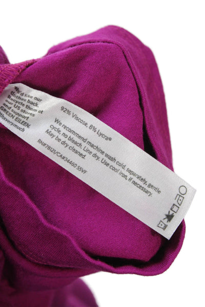 Eileen Fisher Women Purple Viscose Cowl Neck Shift Blouse Sleeveless Size S