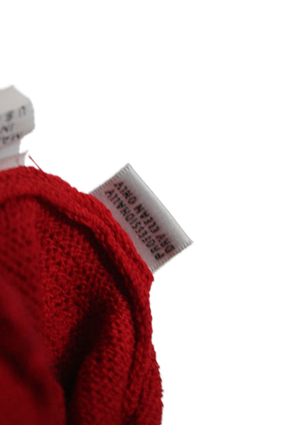 St. John Collection By Marie Gray Women Red Viscose Crew Neck Pullover Size M
