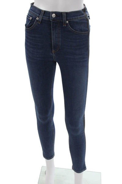 Rag & Bone Jean Women Blue Skinny Jeans Mid Rise Cotton Blend Size 27
