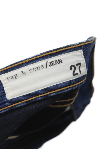 Rag & Bone Jean Women Blue Skinny Jeans Mid Rise Cotton Blend Size 27
