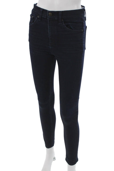 Rag & Bone Women Skinny Blue Jeans Cotton Blend Mid Rise Size 26