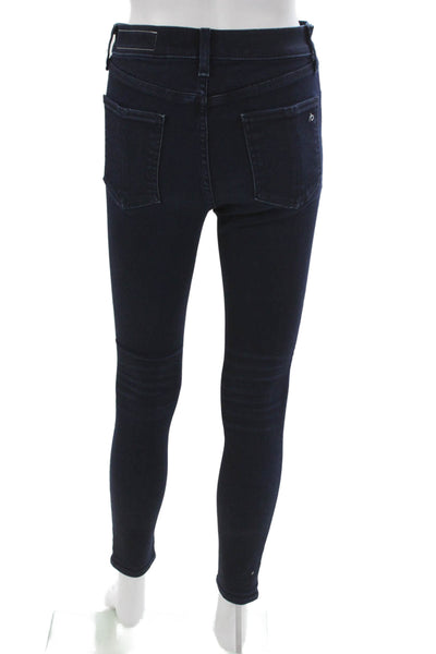 Rag & Bone Women Skinny Blue Jeans Cotton Blend Mid Rise Size 26