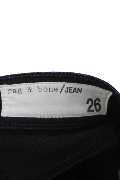 Rag & Bone Women Skinny Blue Jeans Cotton Blend Mid Rise Size 26