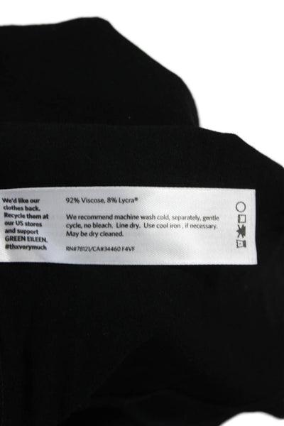 Eileen Fisher Womens Shift Dress Black Viscose Scoop Neck 3/4 Sleeve Size S