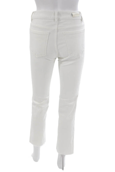 DL1961 Women Cropped White High Rise Cotton Blend Jeans Size 25
