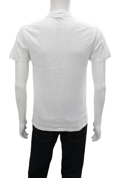 Obey Mens Cotton Graphic Crew Neck T-Shirt White Size S