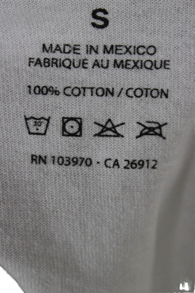 Obey Mens Cotton Graphic Crew Neck T-Shirt White Size S