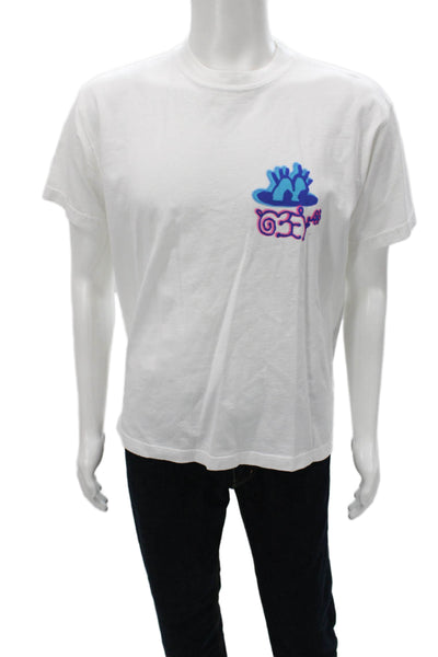 Obey Mens T-Shirt White Graphic Cotton Crew Neck Short Sleeve Size S