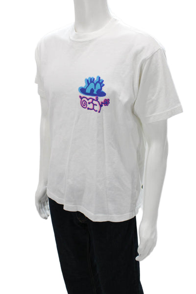 Obey Mens T-Shirt White Graphic Cotton Crew Neck Short Sleeve Size S