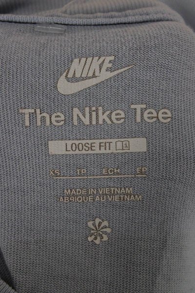 Nike Mens T-Shirt Gray Graphic 100% Cotton Crew Neck Short Sleeve Size XS
