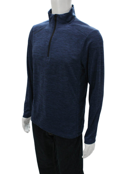 Vineyard Vines Mens Mock Neck Striped Pullover Blue Long Sleeve Size S