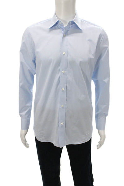 Banana Republic Mens Cotton Collared Button Down Shirt Blue Size S
